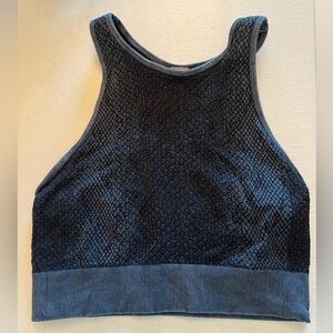 Textured Black Sleeveless Top
